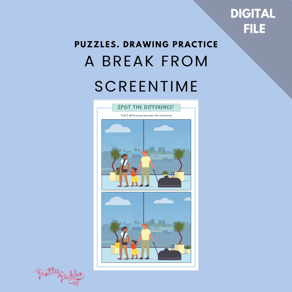 Travel Activity Worksheets for Kids 7-11 Screen Free Printables for In-Flight Travel Boredom Busters for Kids Airplane Activities for Kids