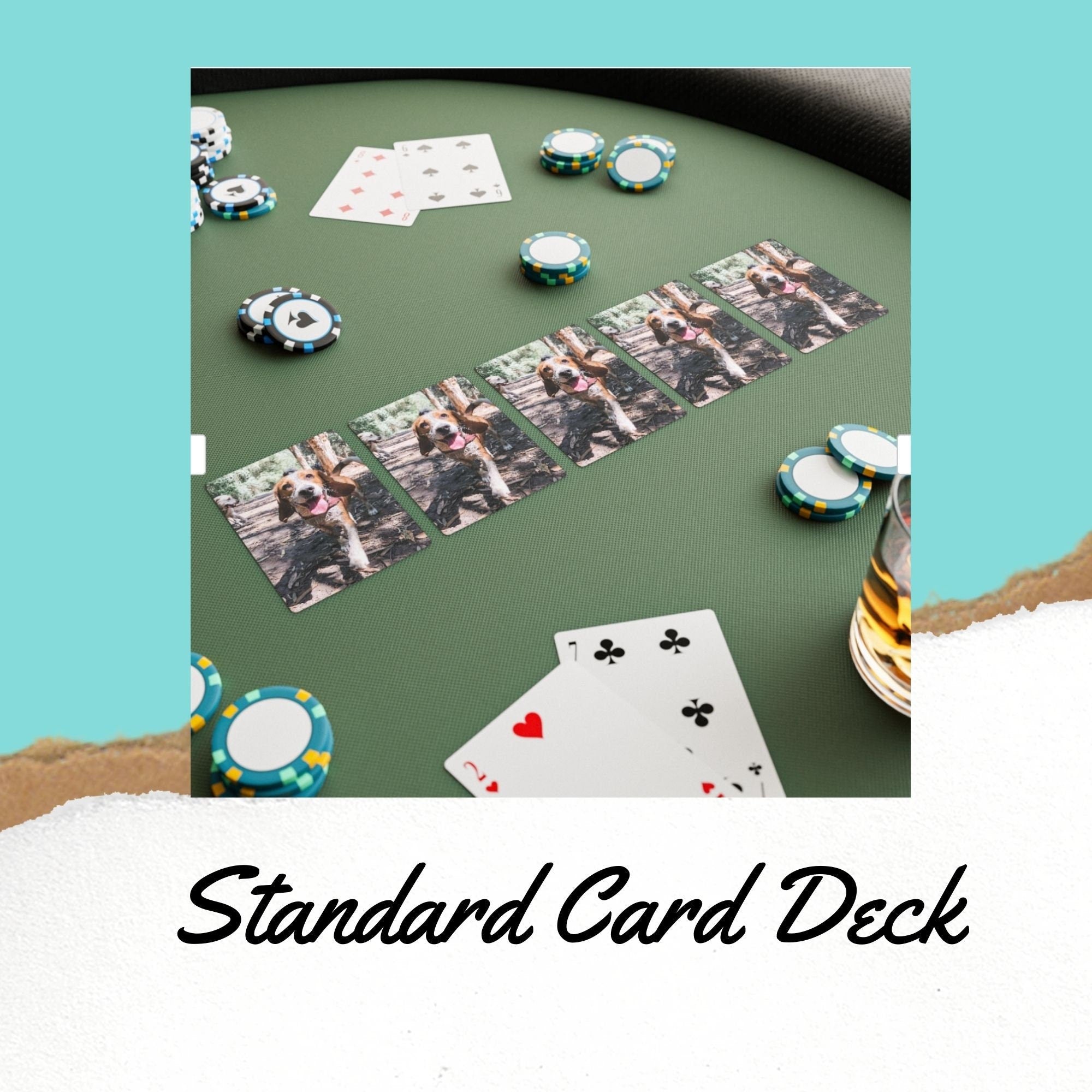 Custom Pet Photo Playing Cards, Memorial Gift