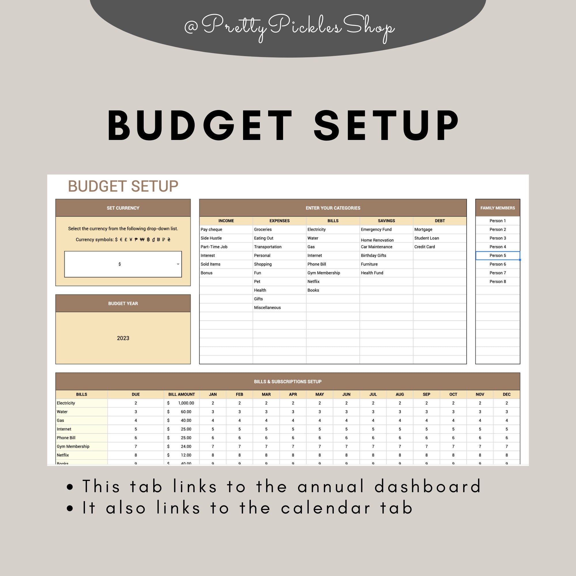 Family Budget Planner Spreadsheet, Income and Expenses Tracker (Google Sheets)