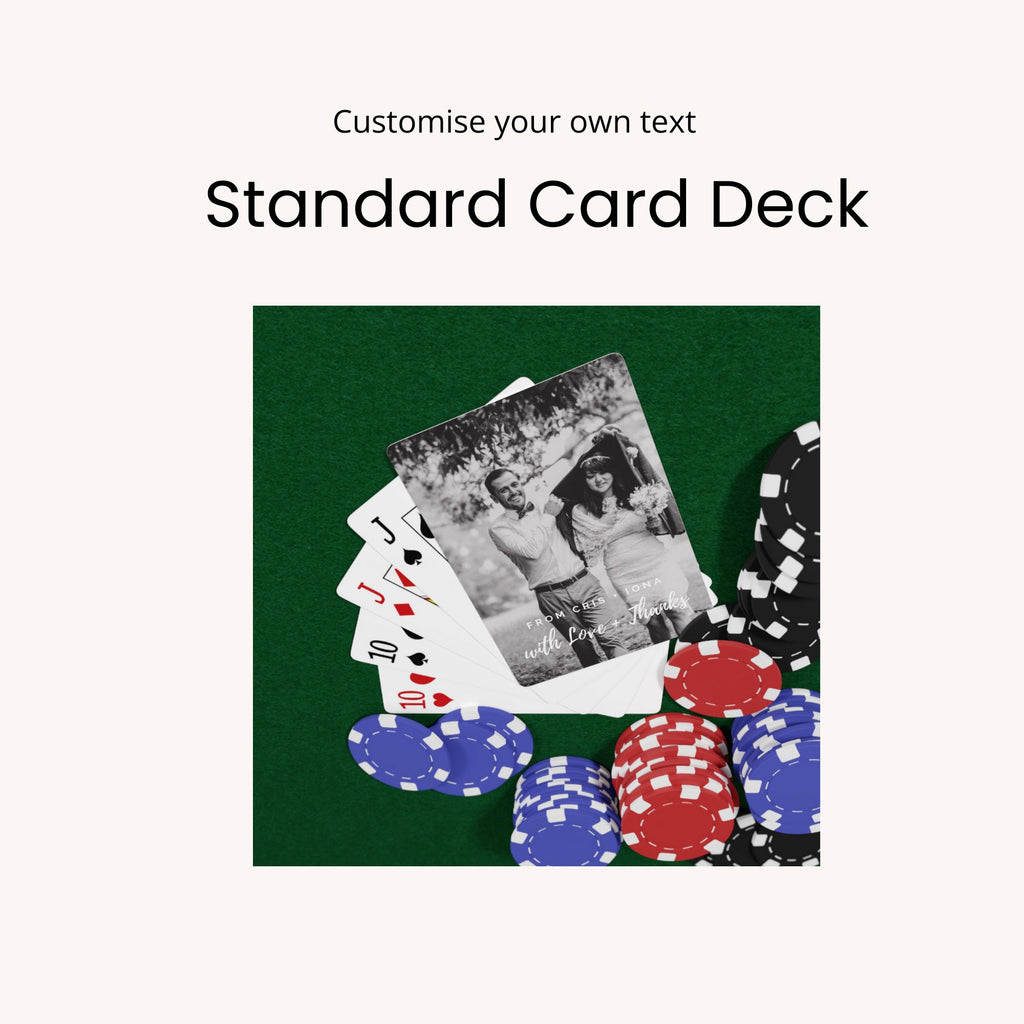 Custom Photo Playing Cards: Personalized Wedding Favors, Anniversary Gift