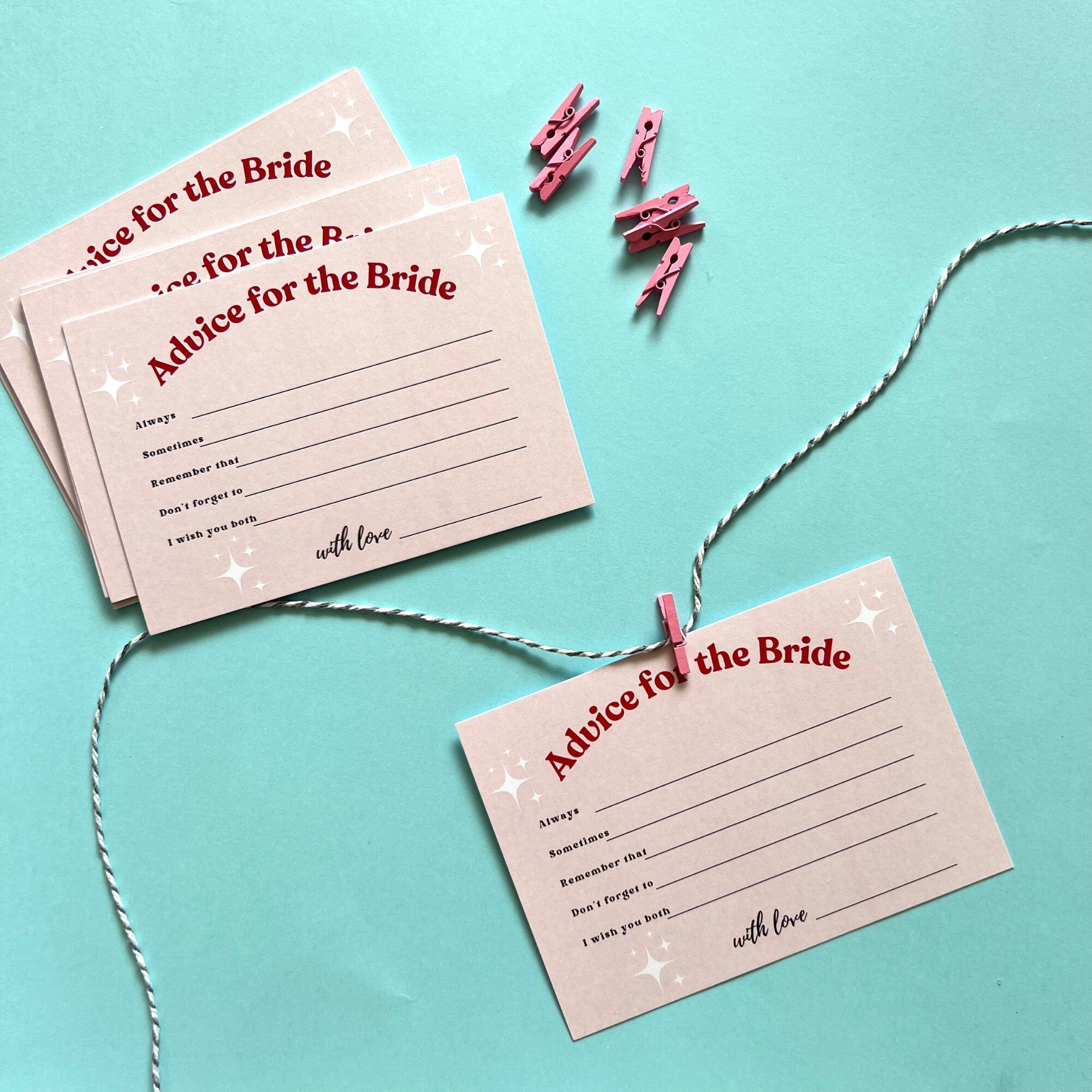 Bridal Shower Activity Cards Wedding Activity Cards Retro Bridal Shower Games Mini Pink Pegs Bachelorette Party Game Advice for the Bride