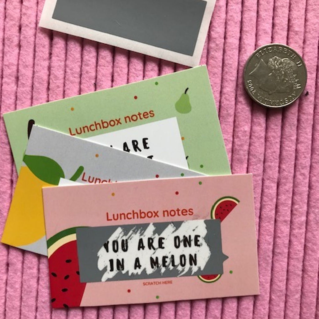 Lunchbox Notes: Scratch Off. Scratchies to reveal message