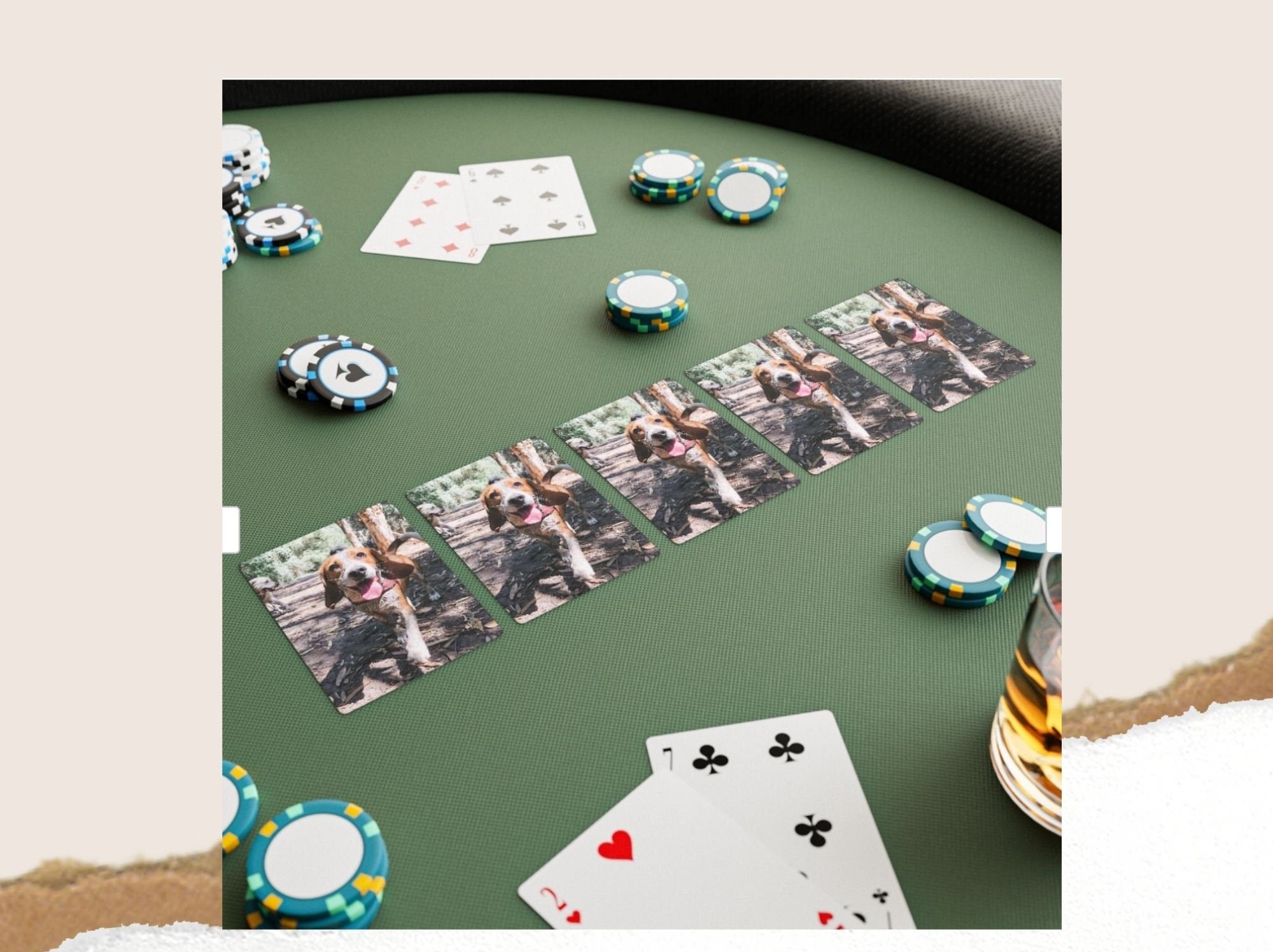 Personalized Pet Photo Playing Cards - Custom Wedding Favors