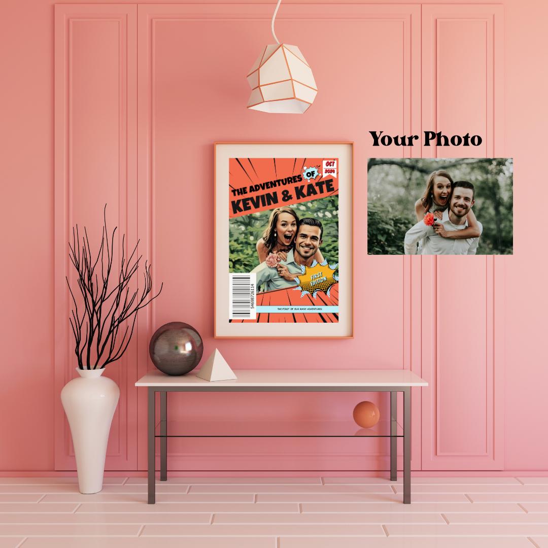 Custom Comic Cover Personalized Comic Image Framed Artwork Photo frame for Comic Lovers Custom Made Comic