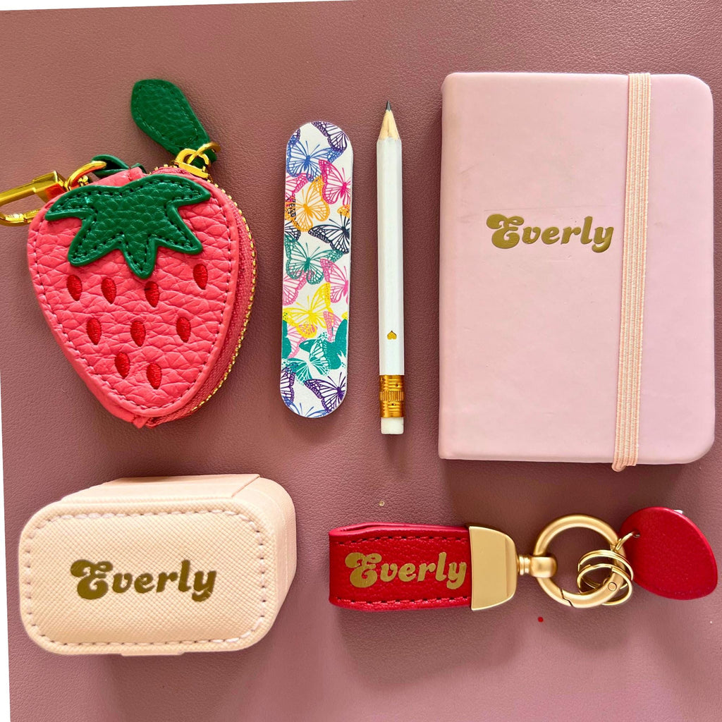 Custom Mini Jewellery Box Gold Foil Pink Travel Jewellery Carry On Case for Rings Travel Gifts for Teen Gift for Tween Idea Girly Ring Box