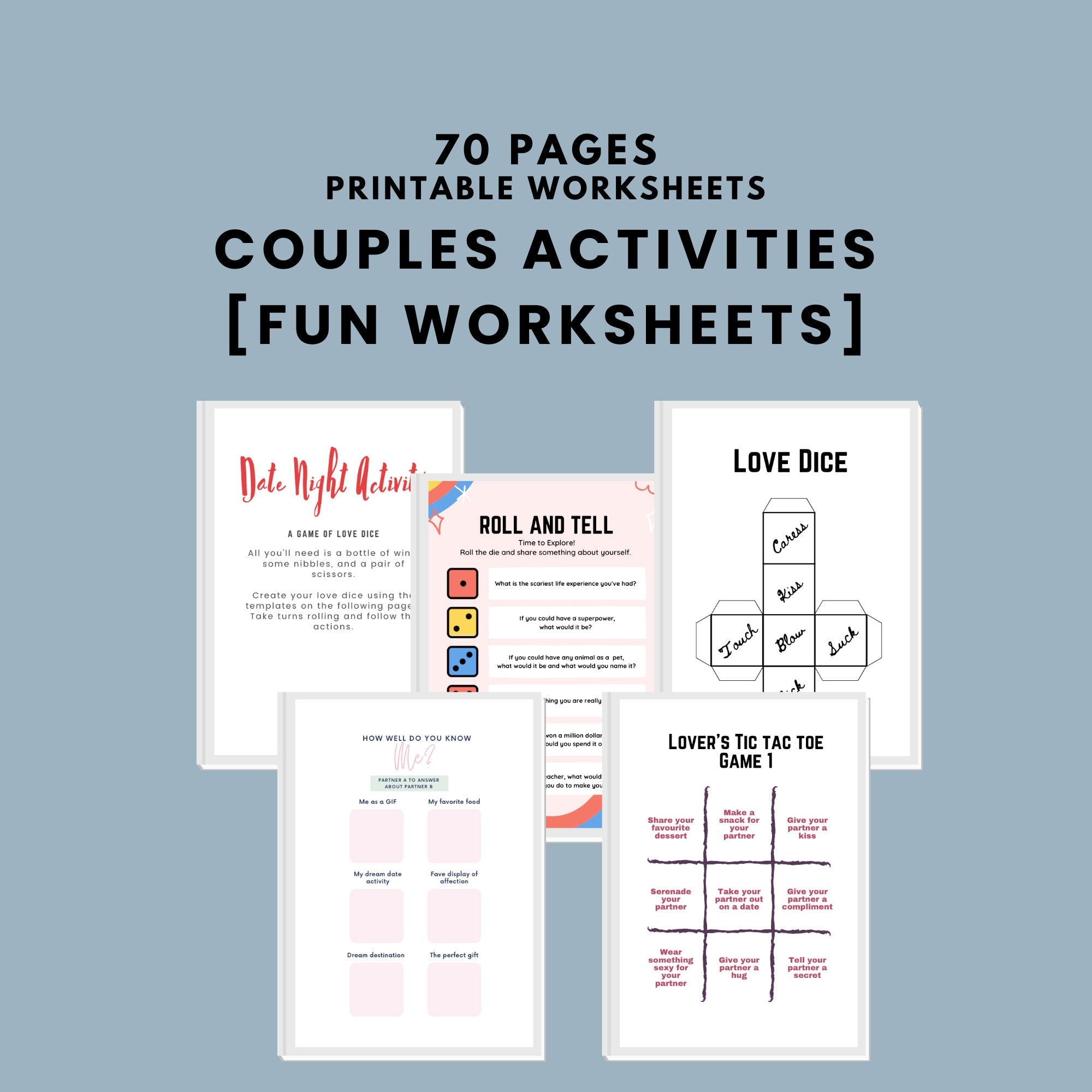Couple Games: Date Night Activity Sheets (Digital Download)