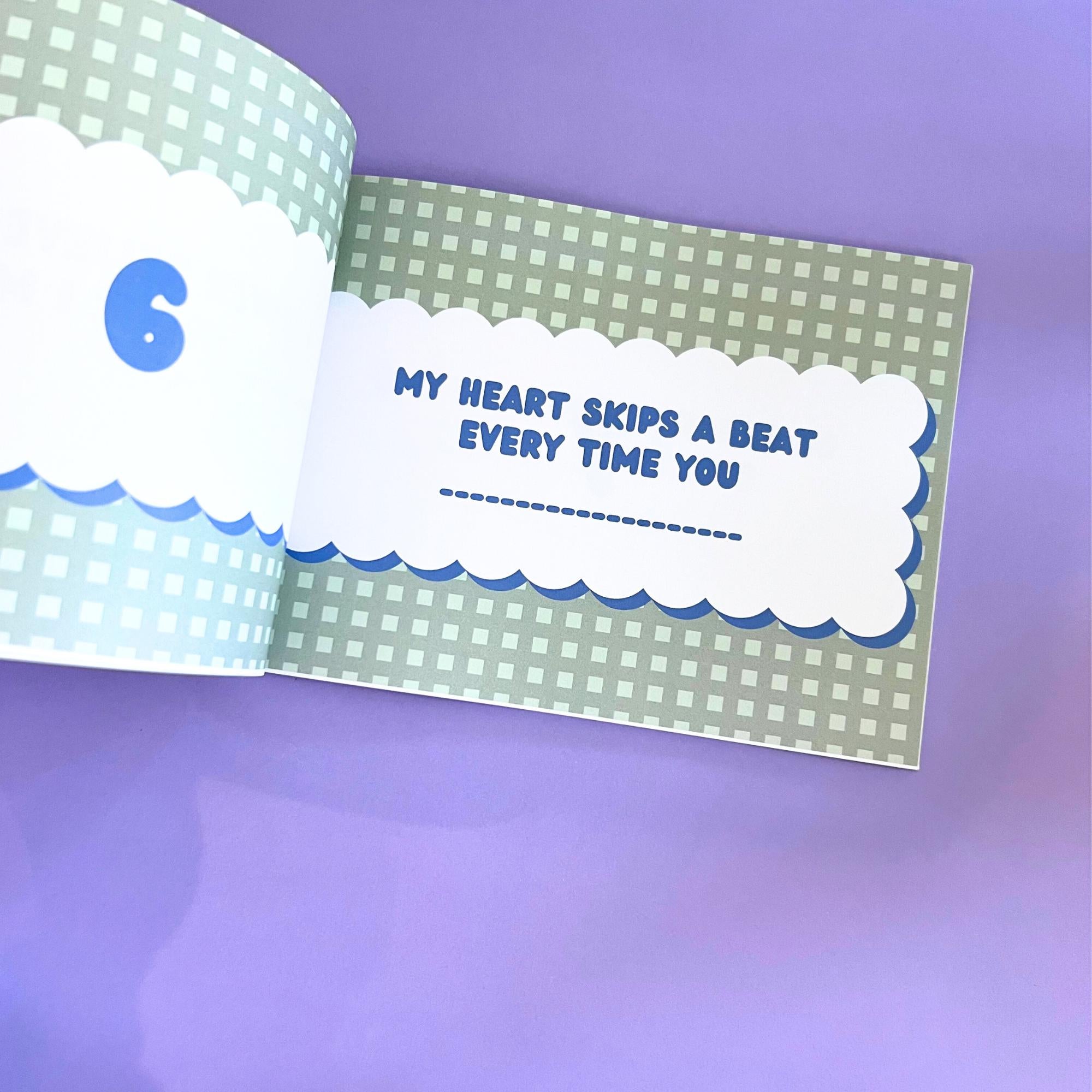 Custom Book for Boyfriend or Girlfriend Fill in the Blank Paper Anniversary Gift for Couples Long Distance Gift for Boyfriend Cute Gift