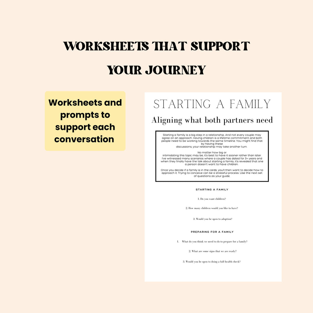 Couples Conversations Workbook Marriage Prep Worksheets Pre-Wedding Counseling Materials Marriage Readiness Checklists Pre-Marriage Topics