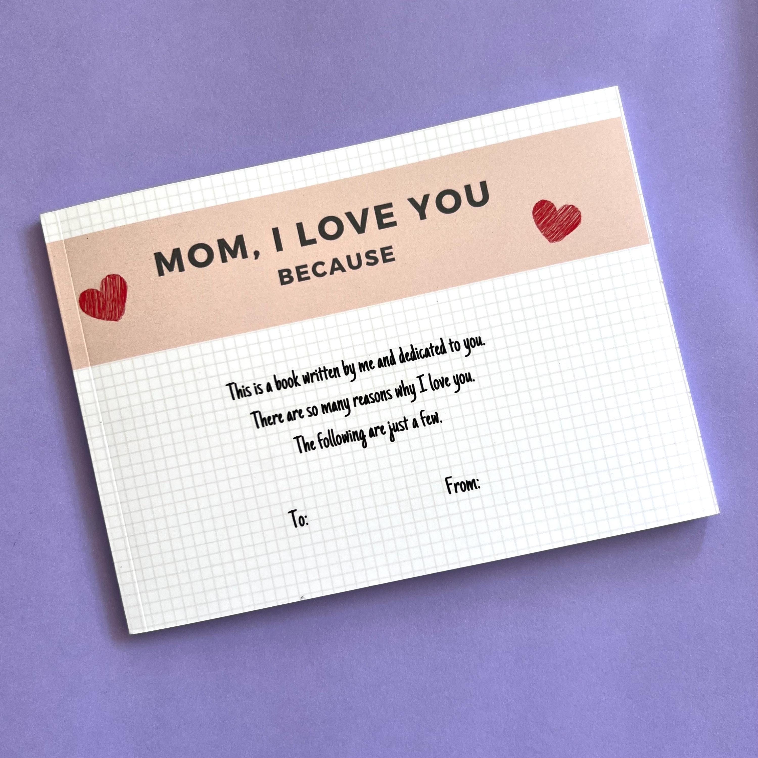 DIY Custom Book for Mom Fill In The Blank Gift Thoughtful Gift Idea Mum Gift Birthday Gift Idea for Mum from Daughter Personalized Book Mom