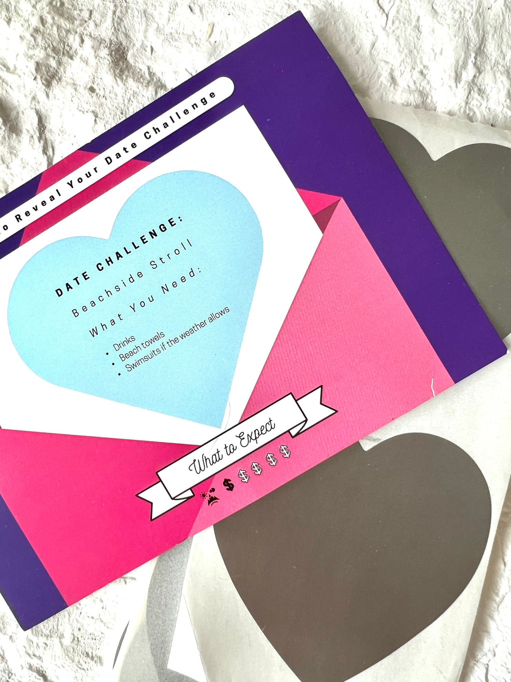 Heart Shaped Scratch and Reveal Stickers Silver