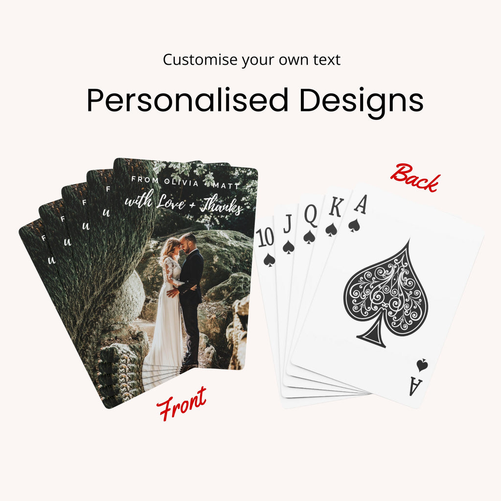 Custom Photo Playing Cards: Personalized Wedding Favors, Anniversary Gift