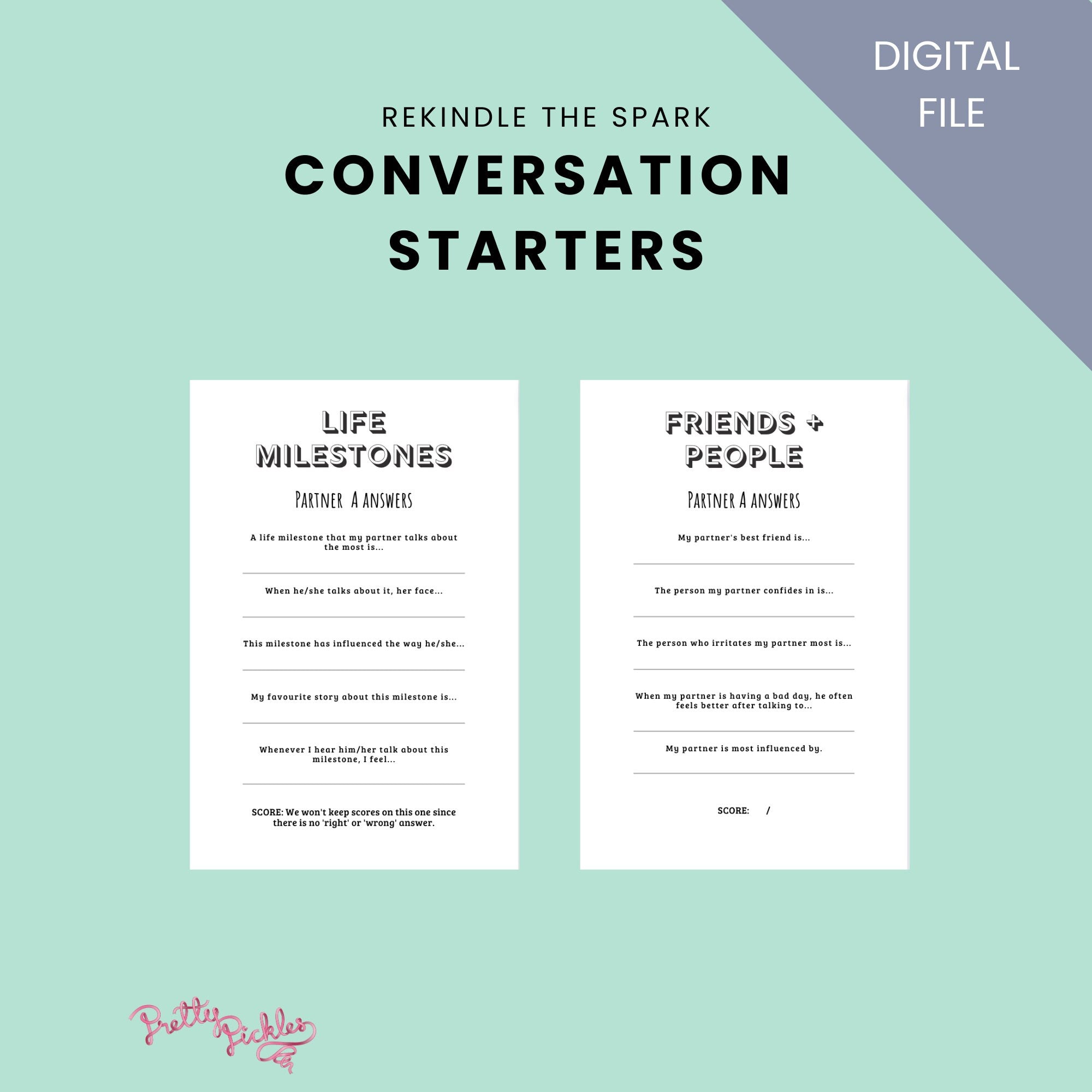 Couples Quizzes: Date Night Games, Relationship Activities (Digital Download)