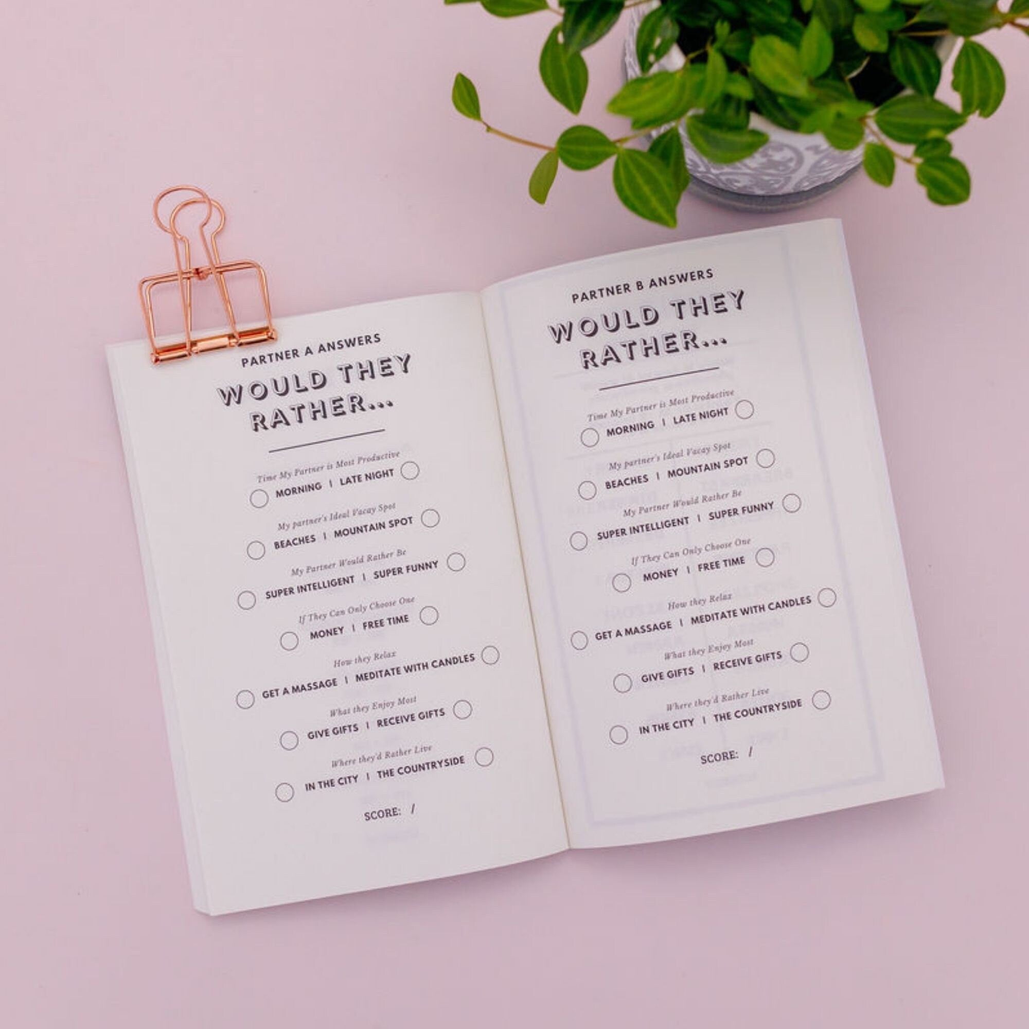 Couples Activity Book, Quizzes, and Scratch Date Cards Set