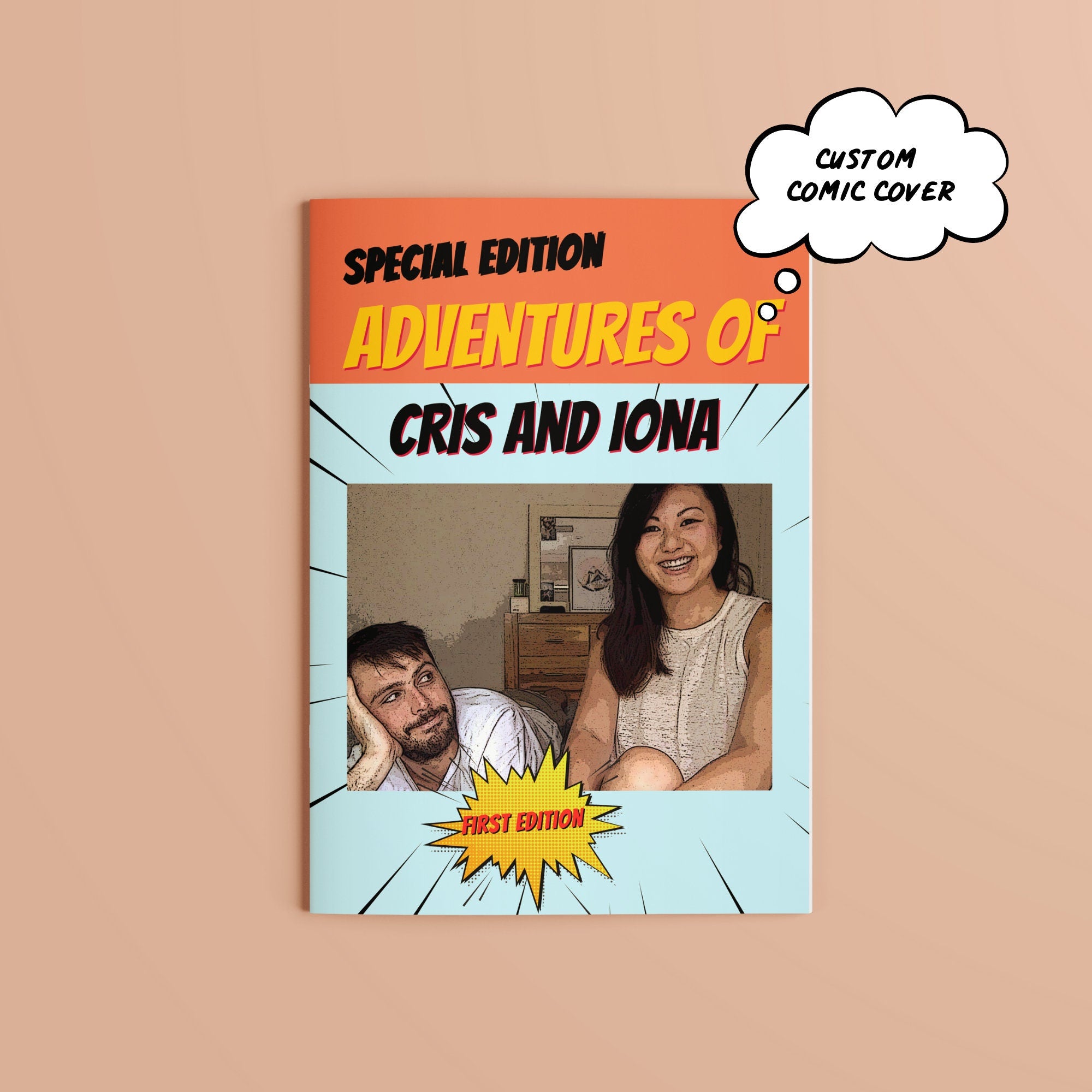 Personalized Comic Book for Couples Paper Anniversary Gift for Him Custom Gifts for Couples Wedding Gift for Couple Bridal Shower Gift