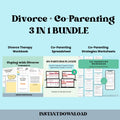 CoParenting Planner Divorce Counselling Worksheets Blended Families Counselling Workbook Blended Family Therapy Family Dynamics Printables