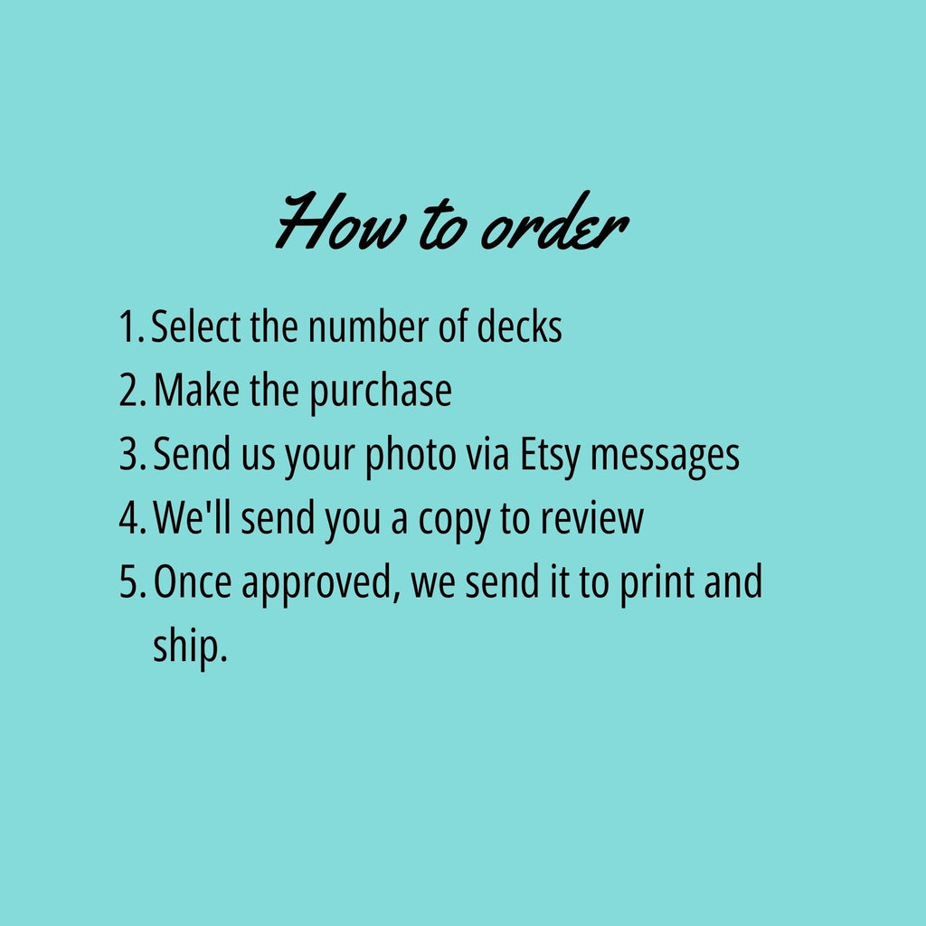 Custom Pet Photo Playing Cards, Memorial Gift