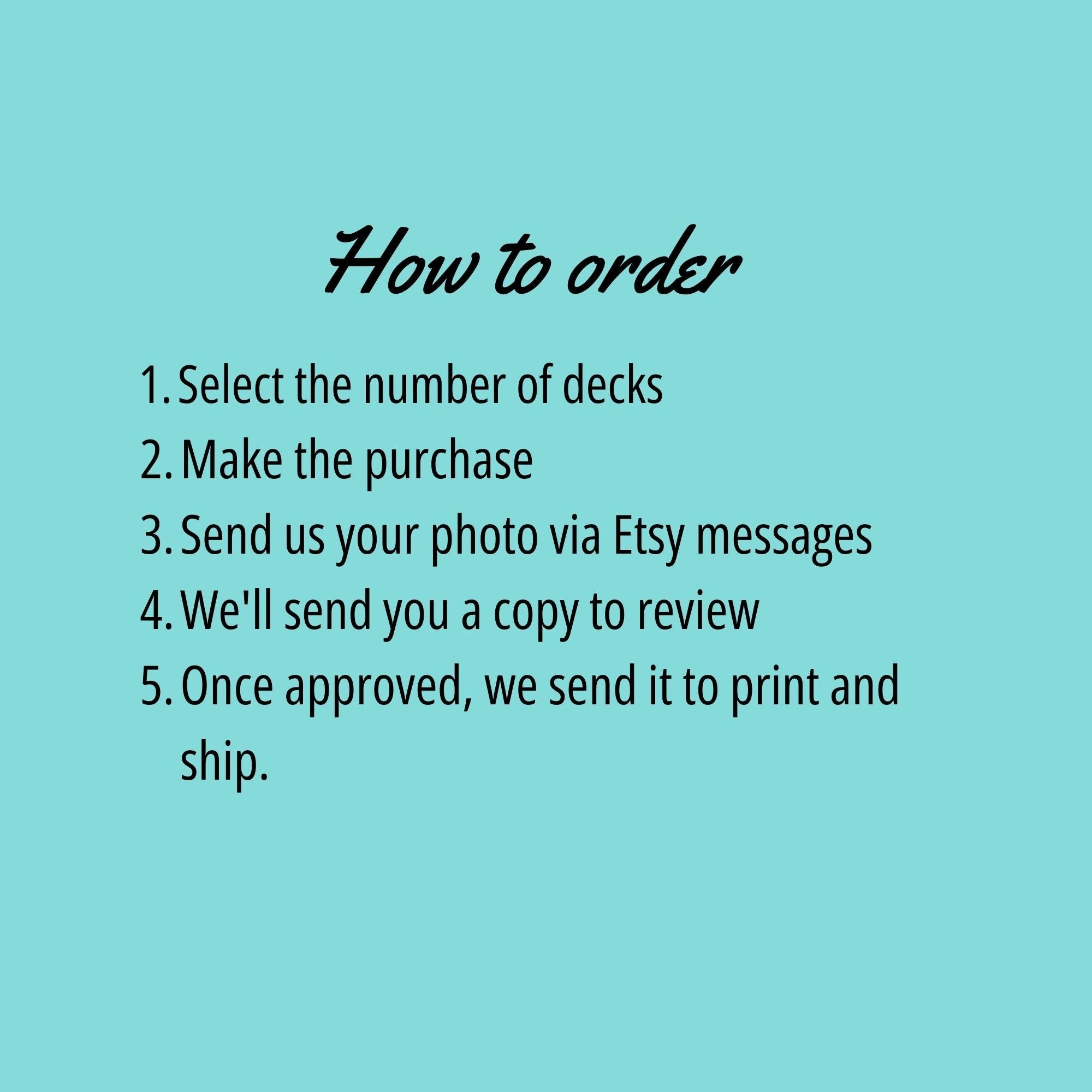 Custom Pet Photo Playing Cards, Memorial Gift