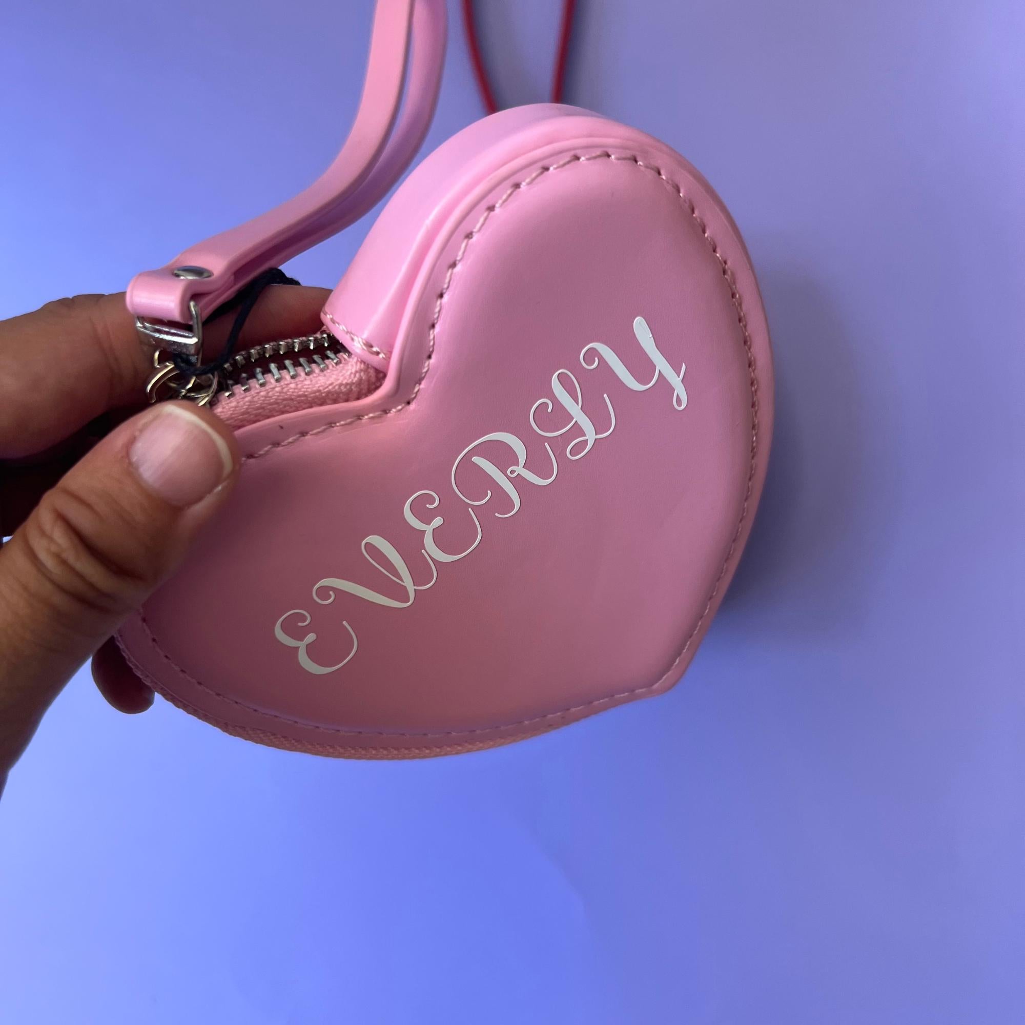 Custom Girls Pink Heart Purse Personalized Name Bag for Girls Birthday Gift Idea for Girly Girl Custom Handbag First Red Handbag for Age 3