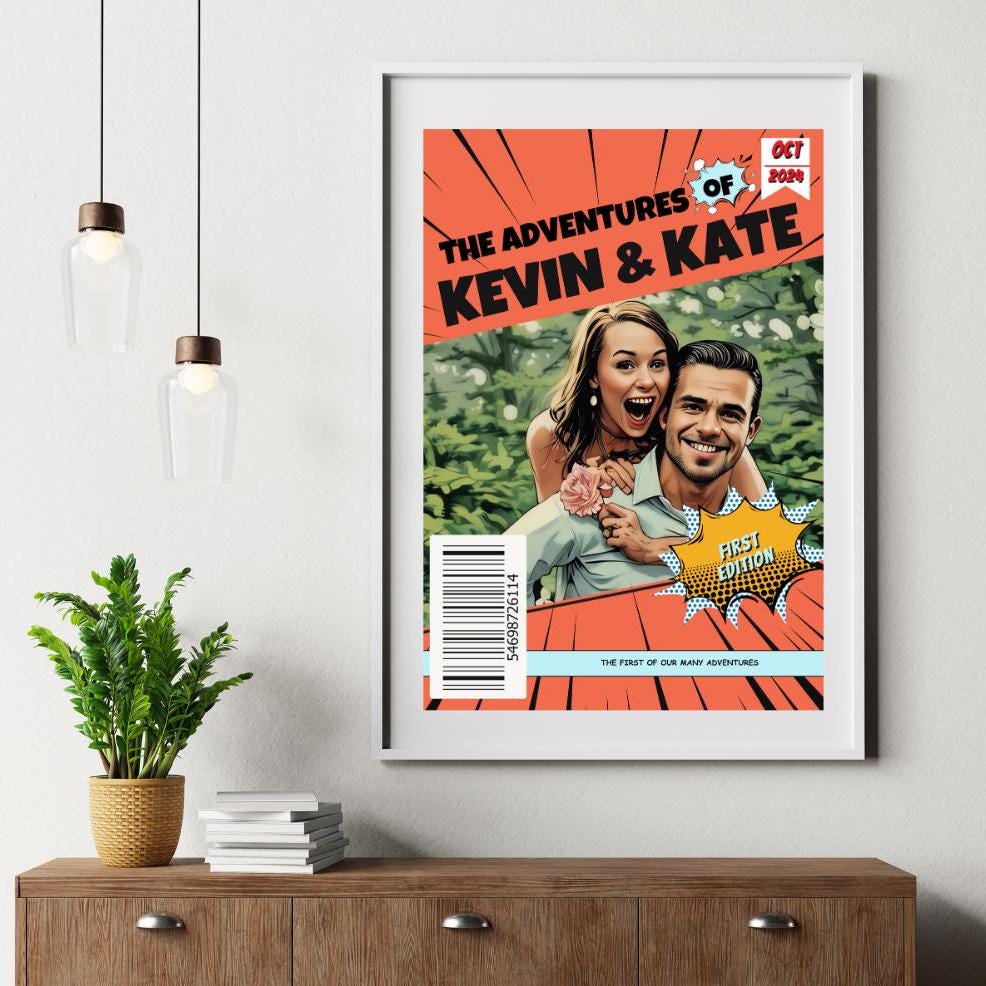 Custom Comic Cover Personalized Comic Image Framed Artwork Photo frame for Comic Lovers Custom Made Comic