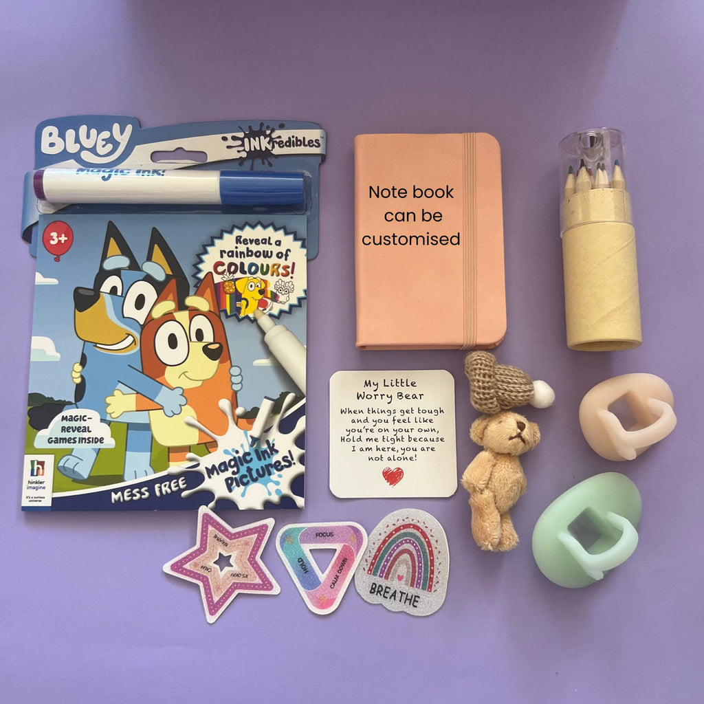 Care Package for Kids Going Through Divorce Separation Worry Bear for 4yo to 6yo Gift for Kids Coping with Divorce Kids Worry Bear Gift