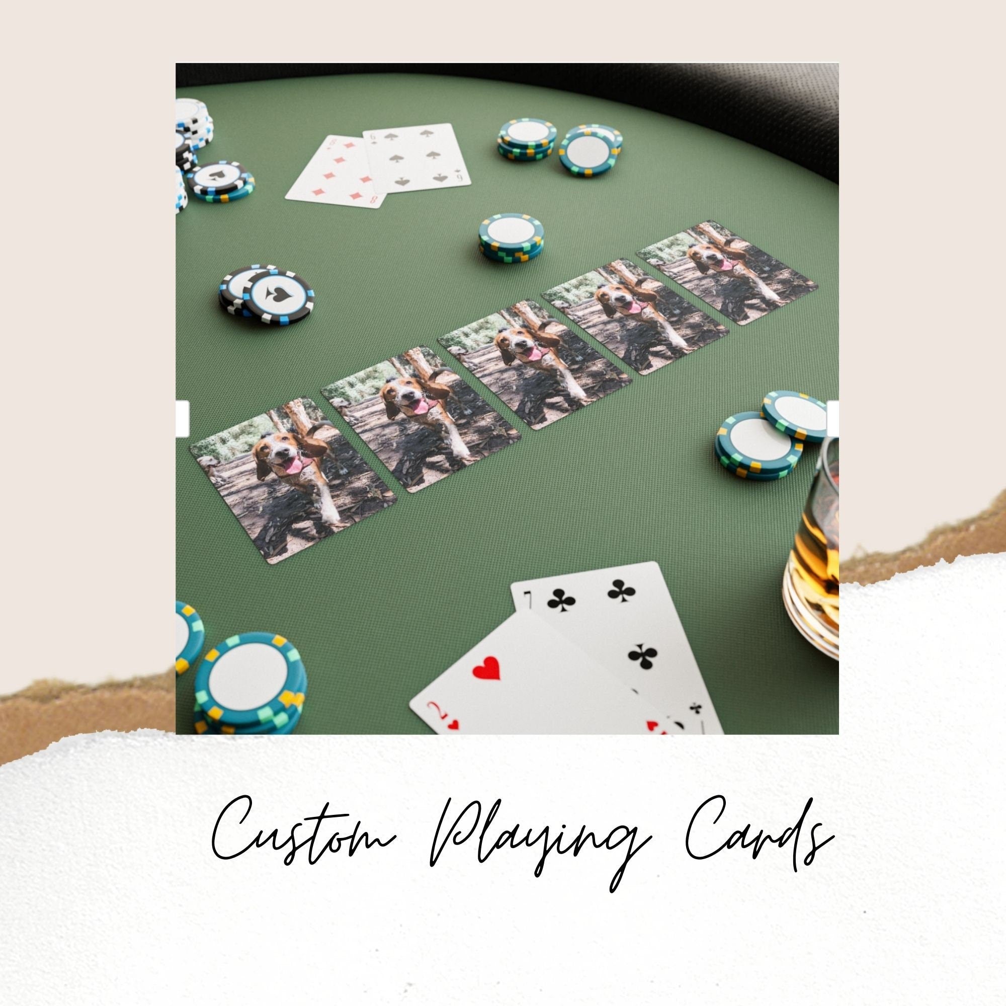 Personalized Pet Photo Playing Cards - Custom Wedding Favors