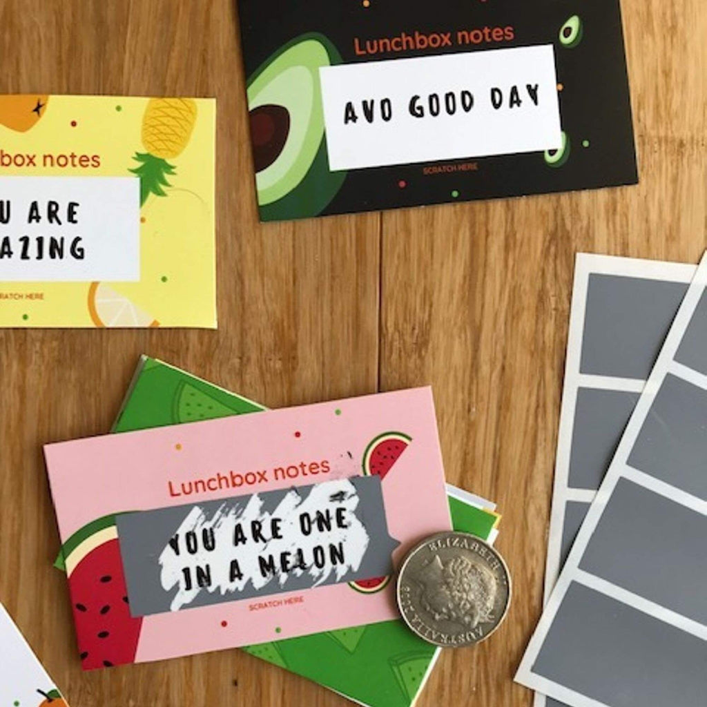 Lunchbox Notes: Scratch Off. Scratchies to reveal message