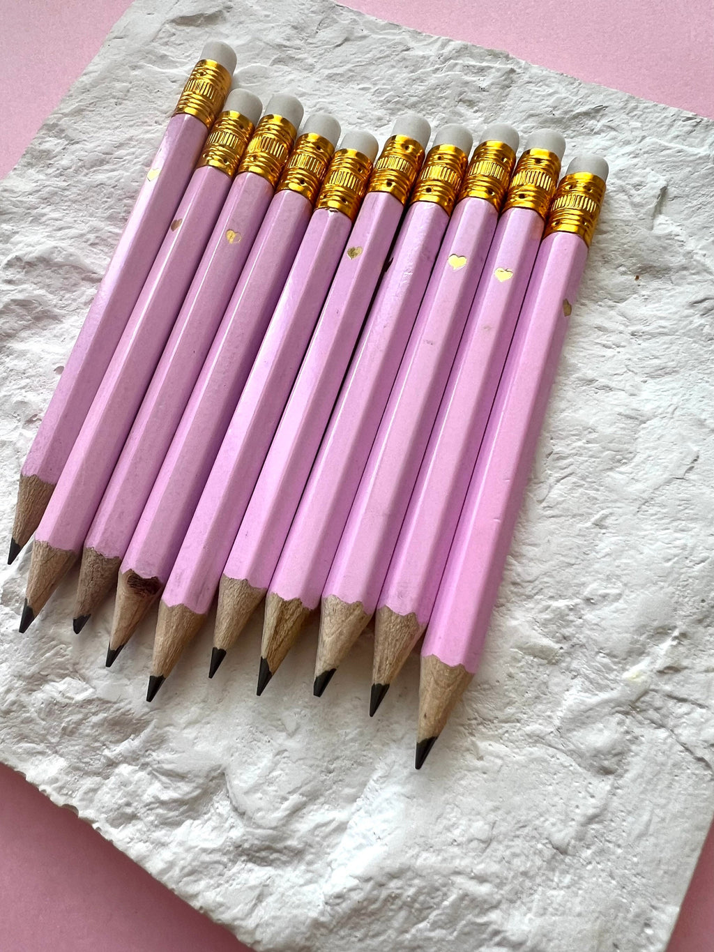 Mini Purple Pencils with Hearts, Bridal/Baby Shower Favors