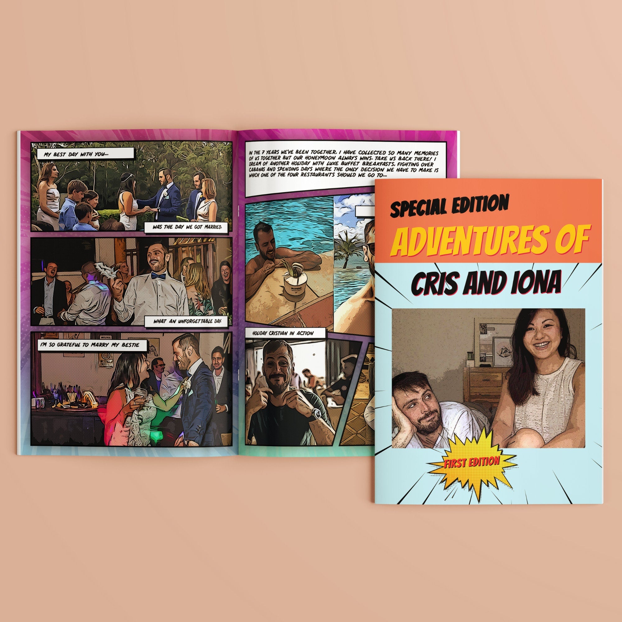 Personalized Comic Book: Custom Adventure Anniversary Gift