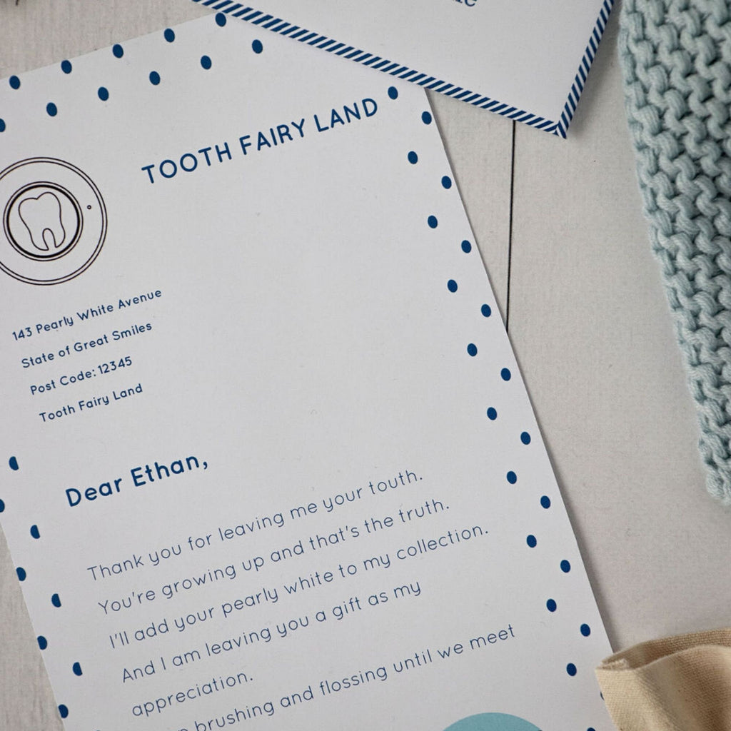 Editable Tooth Fairy Letter for Boy, Printable Keepsake (Digital Download)