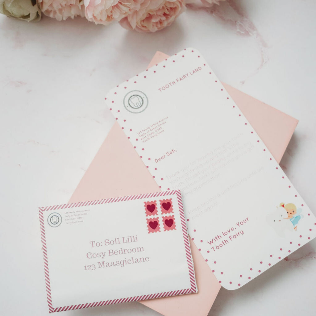 Personalized Tooth Fairy Letter Set, Printable Gift (Editable PDF)