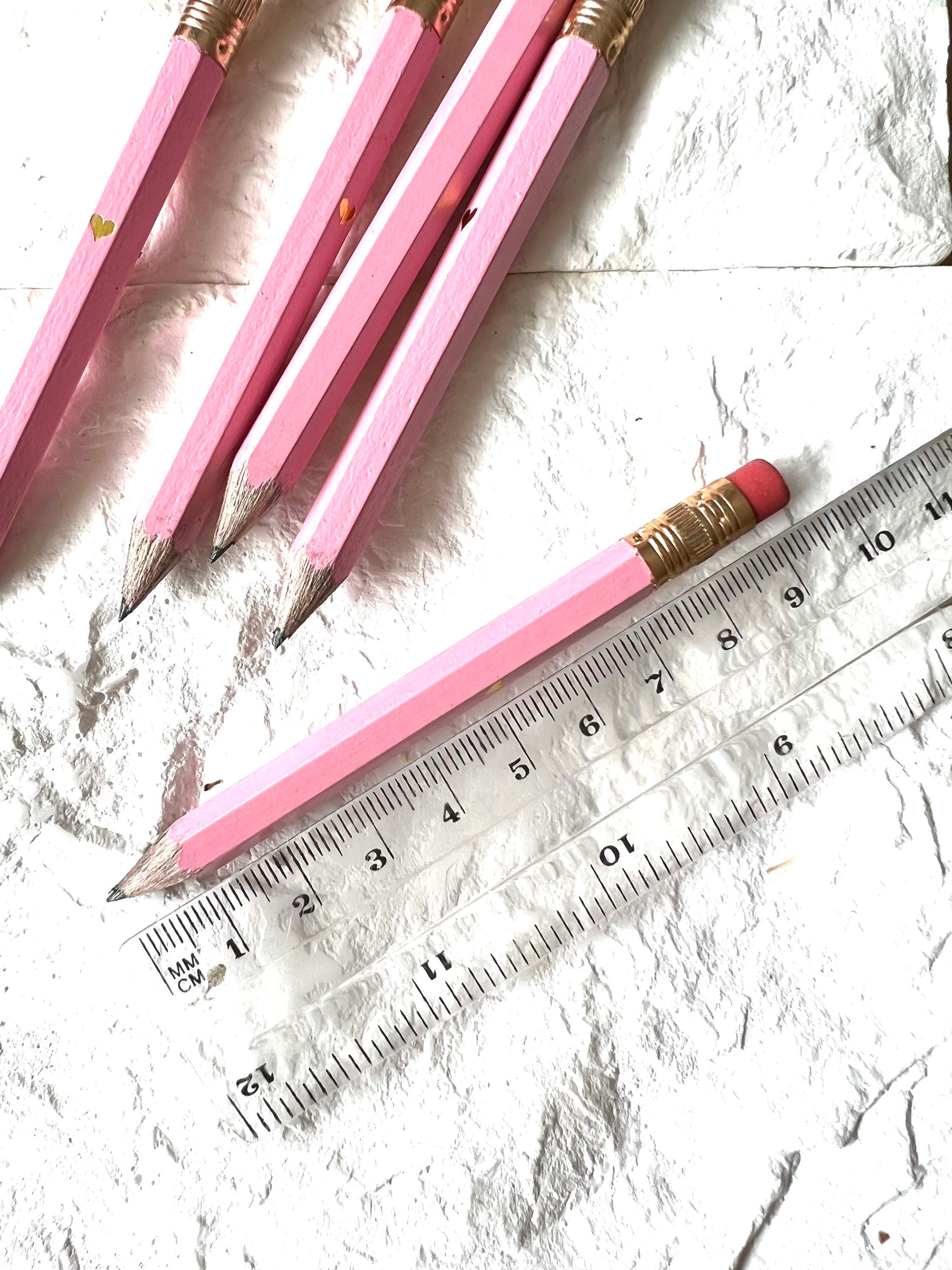 Mini Pink Party Pencils, Bridal & Baby Shower Favors