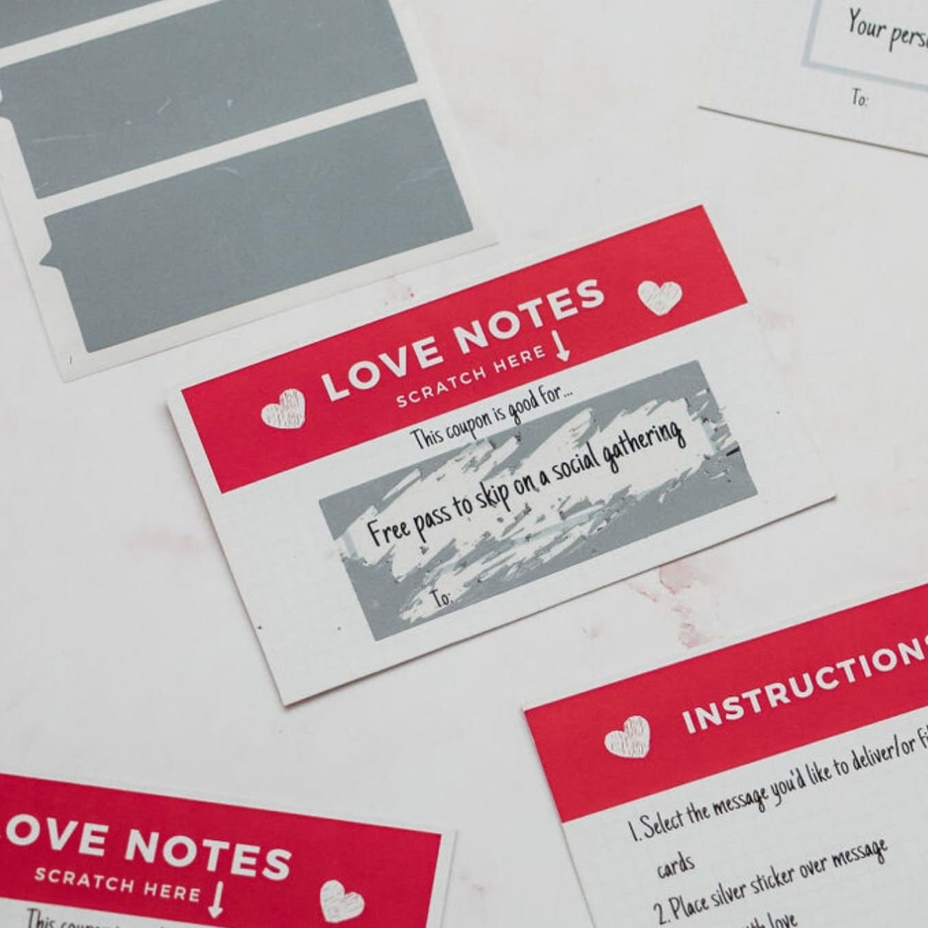 Scratch Off Love Coupons: DIY Gift for Him/Her