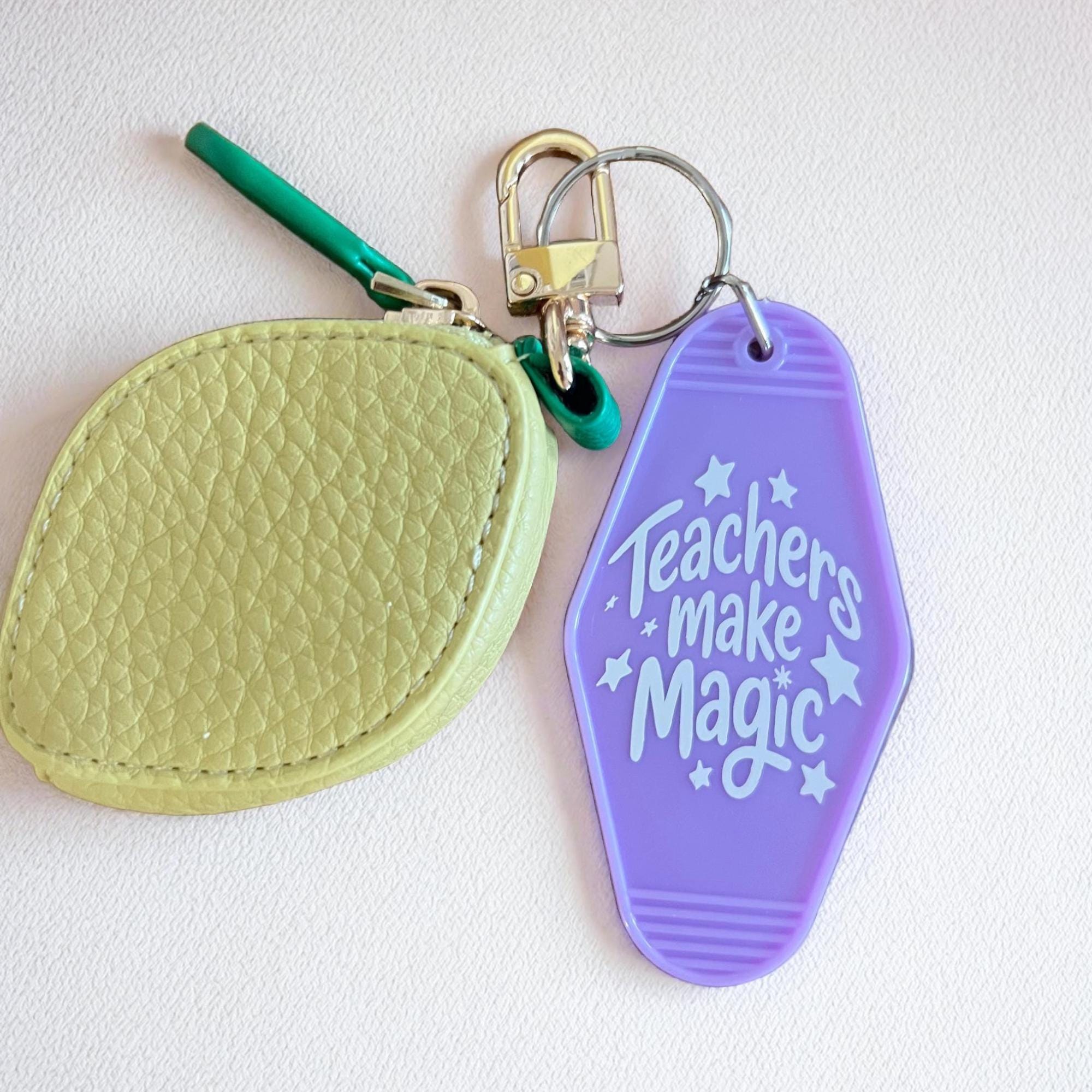 Custom Teacher Keychains Personalised Teacher Gift Motel Keychain for Teachers