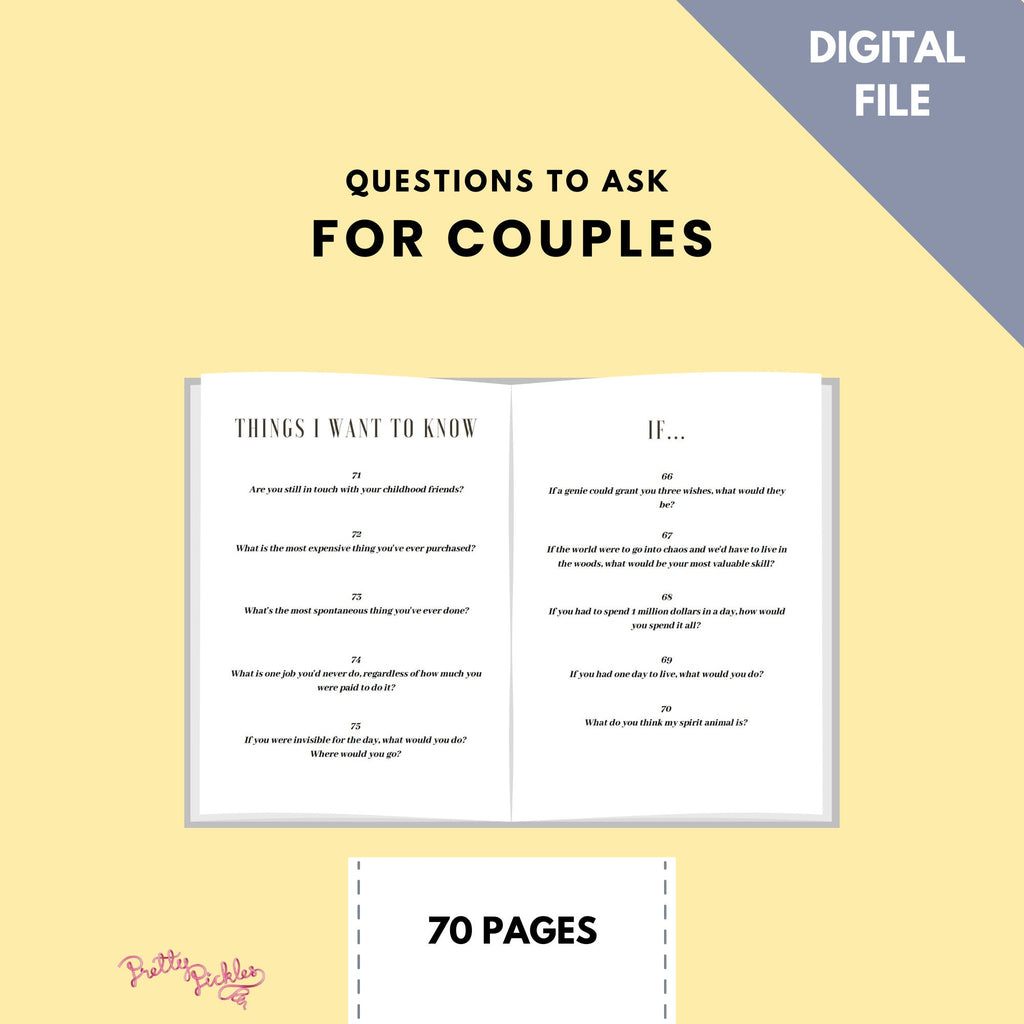 Premarital Questions for Couples: 365 Conversation Starters (Digital Download)