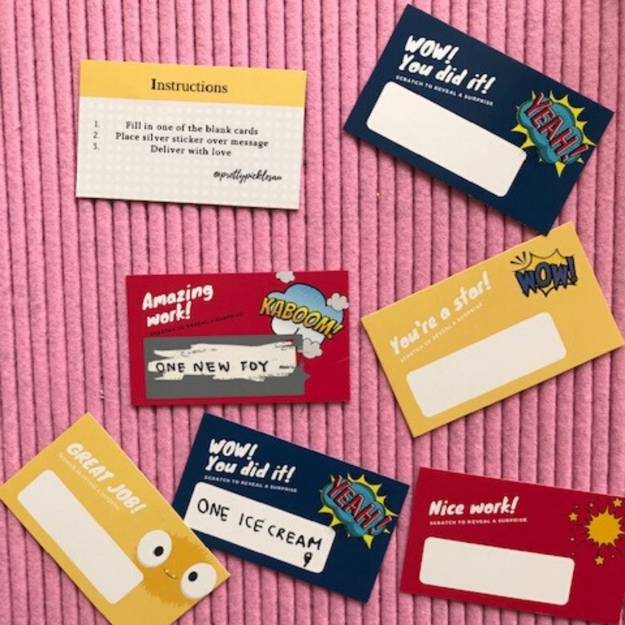 Scratch and Reveal Reward Cards: Kids Affirmation, Teens Appreciation