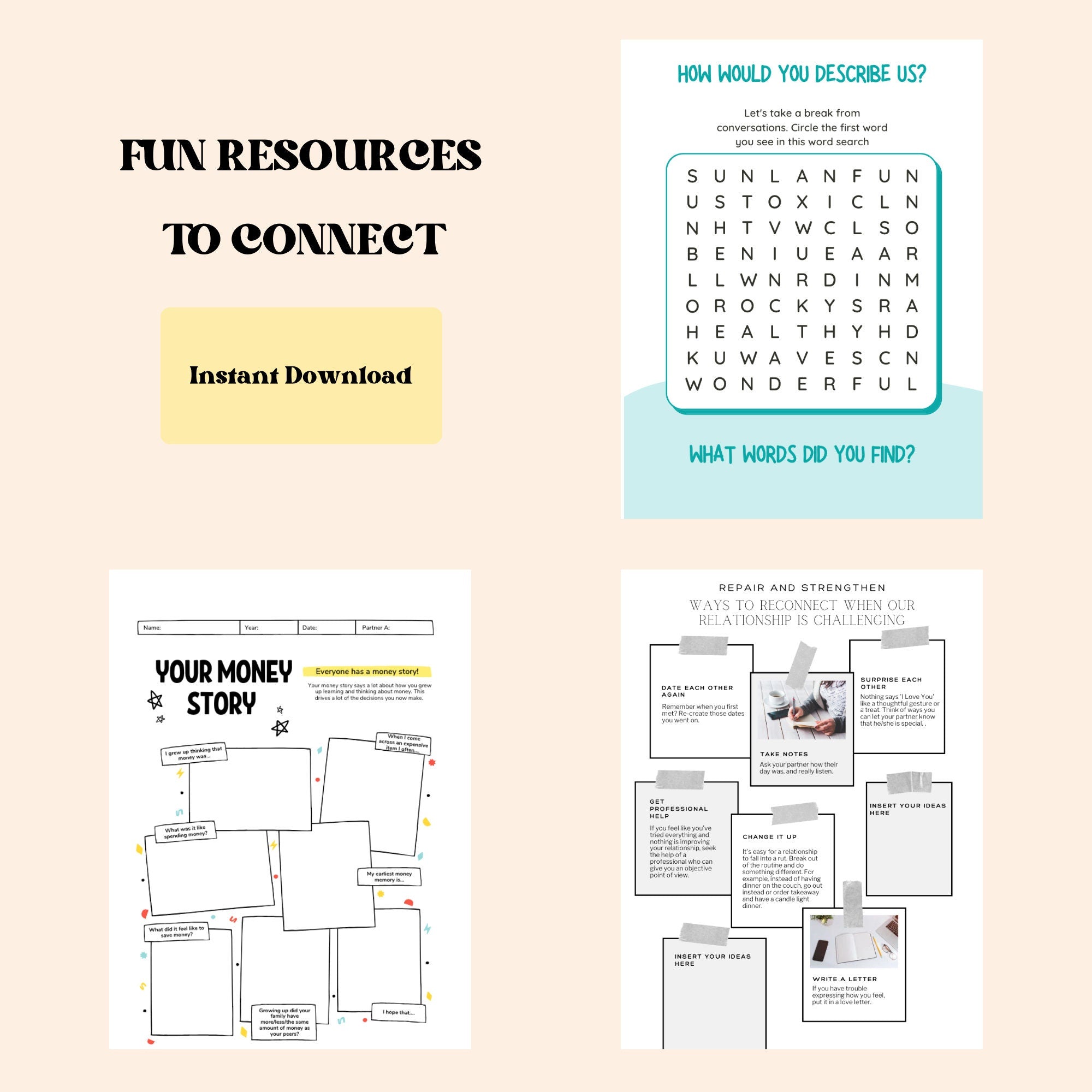 Couples Conversations Workbook Marriage Prep Worksheets Pre-Wedding Counseling Materials Marriage Readiness Checklists Pre-Marriage Topics