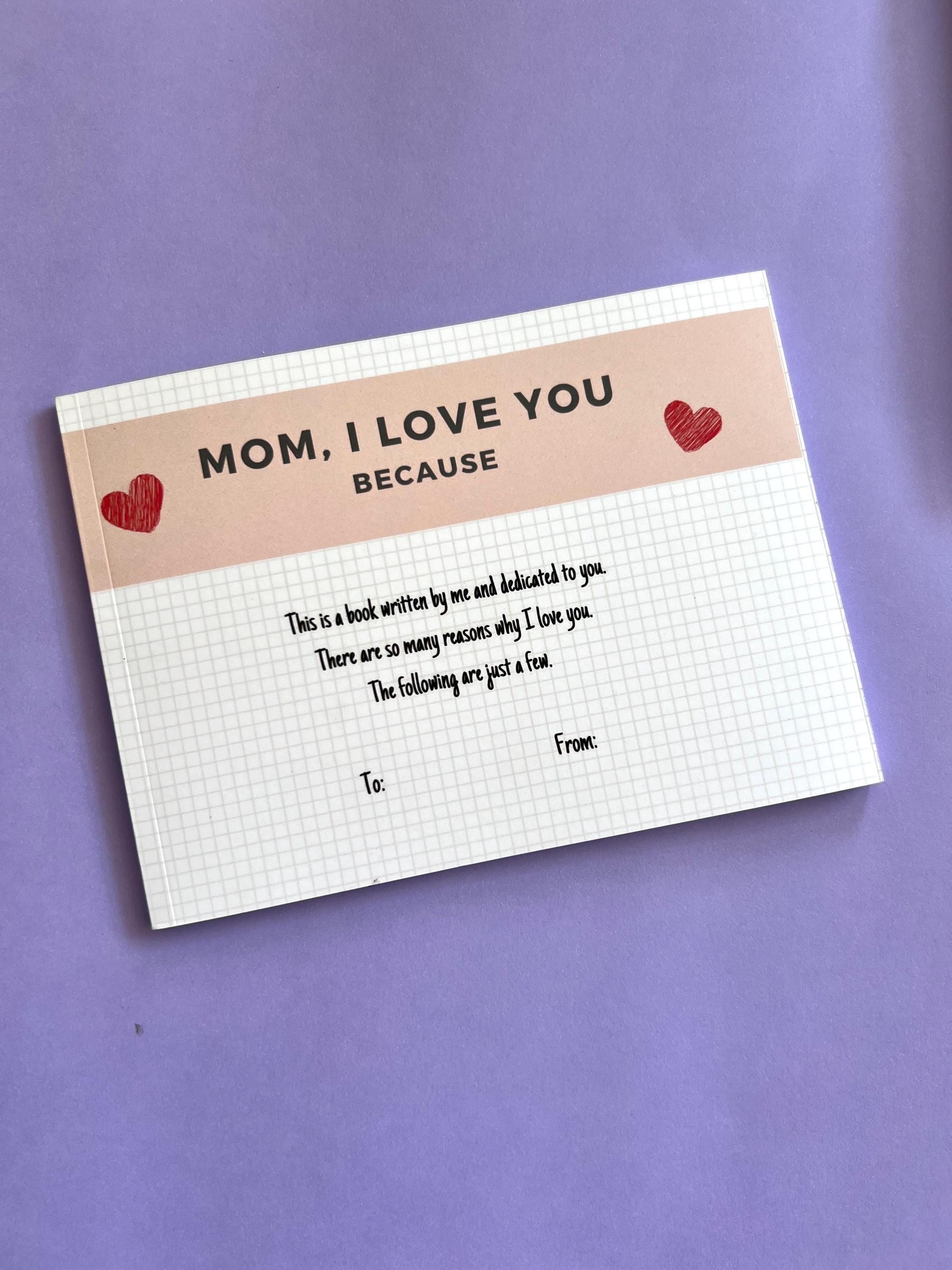 DIY Custom Book for Mom Fill In The Blank Gift Thoughtful Gift Idea Mum Gift Birthday Gift Idea for Mum from Daughter Personalized Book Mom